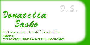 donatella sasko business card